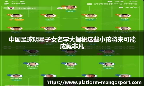 中国足球明星子女名字大揭秘这些小孩将来可能成就非凡